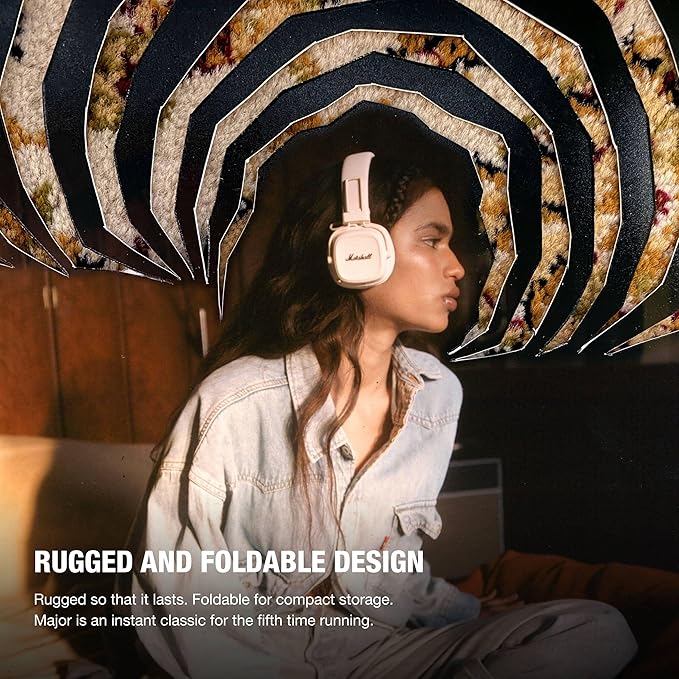 Marshall Major V On-Ear Wireless Bluetooth Headphone - Cream