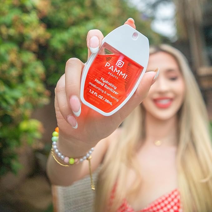 PAMMI Hand Sanitizer Spray Travel Size - Mini Scented Hand Sanitizer Spray Quicky Dry, Pocket Scented Hand Saniztier - 600-Sprays (2 Packs (Strawberry Watermelon))