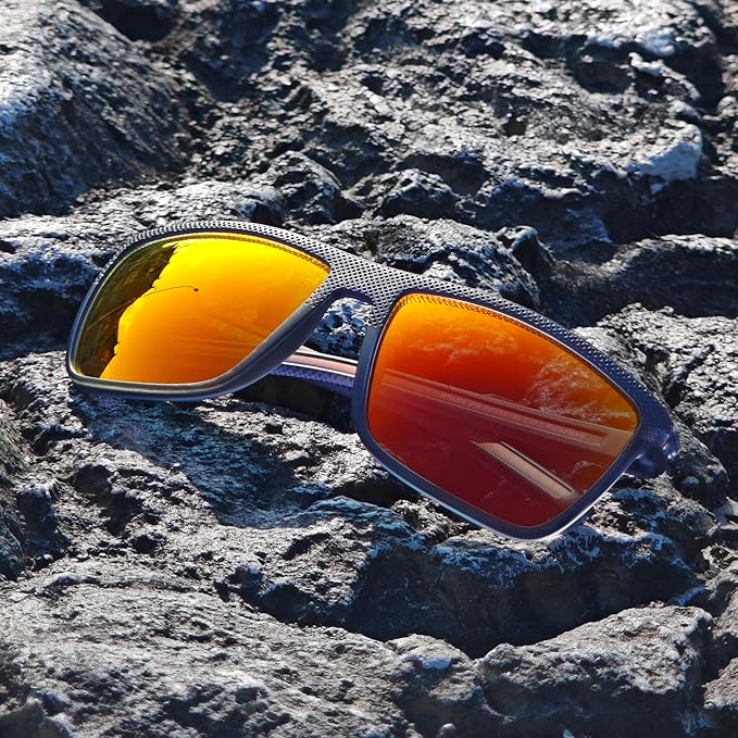 ZENOTTIC Polarized Sunglasses for Men Lightweight TR90 Frame UV400 Protection Square Sun Glasses