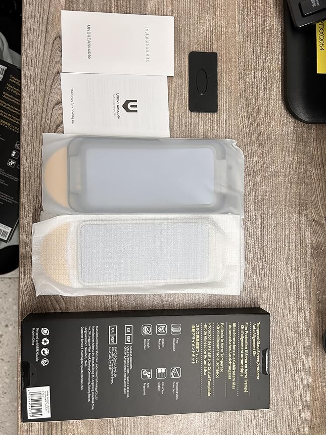 UNBREAKcable 3-Pack Screen Protector for iPhone 16 Plus Tempered Glass - [One-Pull Perfection] [Auto Dust-Elimination] [9H+ Hardness] [99.99% HD Clear] Full Coverage for iPhone 6.7 inch