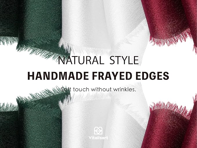 Vitalizart Silk Satin Ribbon 1 inch x 15 Yard Christmas Handmade Frayed Ribbons for Gift Wrapping Baby Shower Wedding Bridal Bouquets Holiday Decor Green Red White