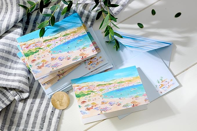 Papyrus 14-Count Blank Cards with Envelopes (Beach)