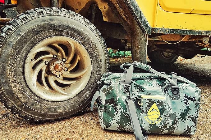 Skog Å Kust Duffelsak Heavy Duty Waterproof Duffel - Gear Bag for Sports, Travel, & More - 90L DigiCamo