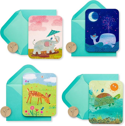 Papyrus Blank Cards with Envelopes, Moon Sun Rain (20-Count)