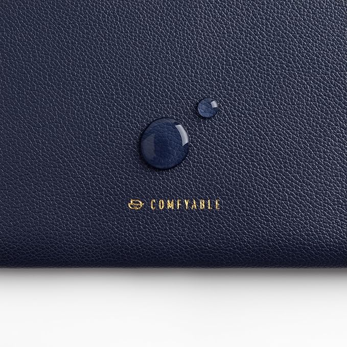 Comfyable Leather Laptop Sleeve Compatible with 16 Inch MacBook Pro M4 2024 & 15 Inch MacBook Air M4 M3 M2 2025, Blue