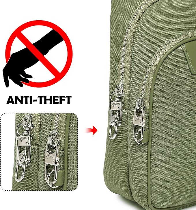 Haytijoe Crossbody Bags for Women Leather Sling Bag Anti-theft Cross Body Bag Travel Sling Purse Chest Bags Fanny Packs