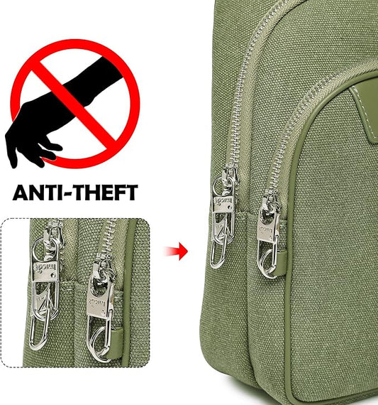 Haytijoe Crossbody Bags for Women Leather Sling Bag Anti-theft Cross Body Bag Travel Sling Purse Chest Bags Fanny Packs