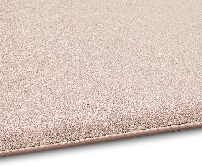 Comfyable Laptop Sleeve 13 Inch Precisely Compatible with MacBook Air M4 2025-2018 & MacBook Pro M2 2022 M1 2020-2016, Faux Leather Cover Case, Sand