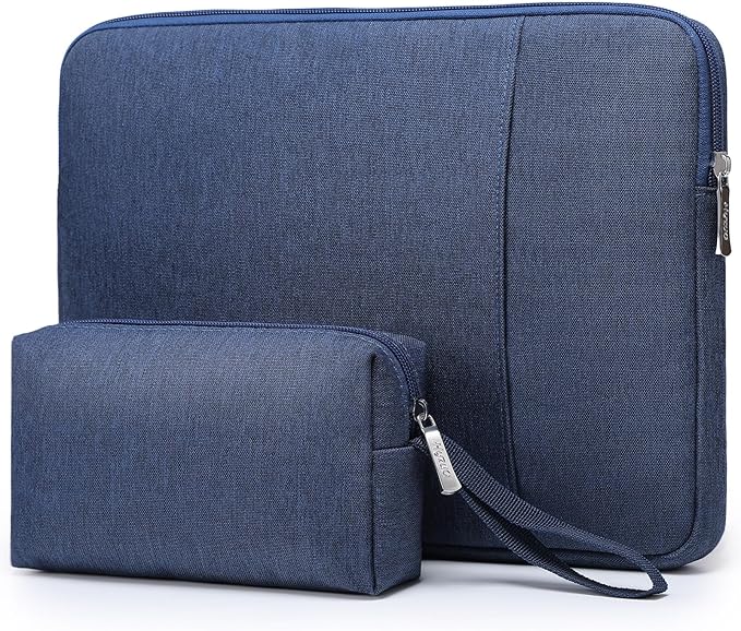 HYZUO 15-16 Inch Laptop Sleeve Bag Set for MacBook Pro 16 M4/M3/M2/M1 Pro/Max, 15" Surface Book, Notebook Case for 15" 15.6" HP Dell Lenovo ThinkBook Asus Acer Samsung Huawei, Navy Blue