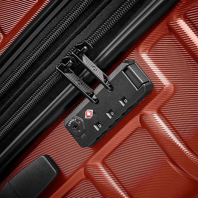 Samsonite Omni 2 Hardside Expandable Luggage with Spinner Wheels, 2-Piece Set (19/24), Brick Orange