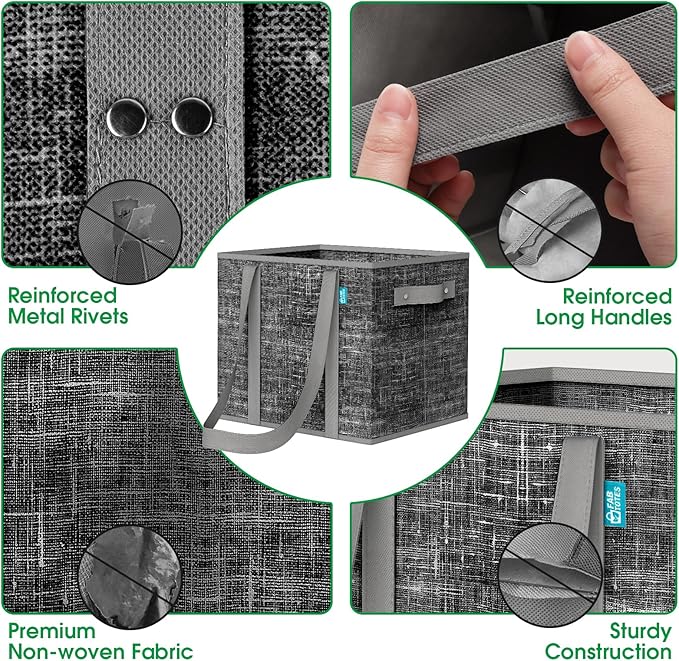 Fab totes Reusable Grocery Bags, Large Foldable Shopping Tote Bags with Reinforced Handles & Hard Bottom,Water Resistant Grocery Bags for kitchen,Picnic,4 Pack,Black