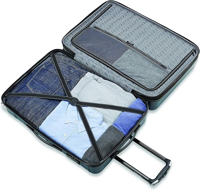 Samsonite Omni 2 28-Inch Large Checked Hardside Luggage with 360° Spinner Wheels - Scratch Resistant Hardshell - TSA Lock - Expandable Polycarbonate Shell for Lightweight Travel - Nova Teal