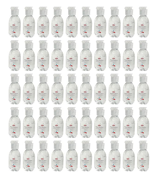 SIPA Hand Sanitizer 1.69 oz/ 50 ml, Jasmine Scent, Travel Size, Flip Cap Bottle each, Refreshing Soothing Gel with Aloe, and Vitamin E (Pack of 50)