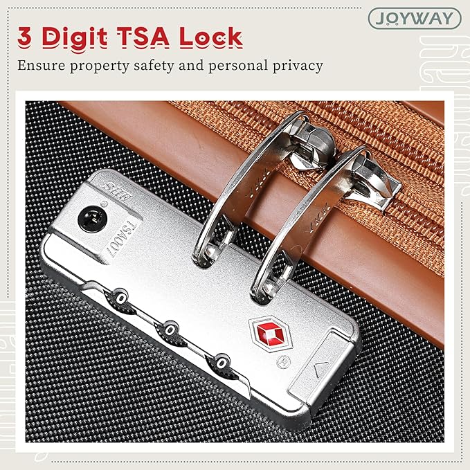 Joyway 28 Inch Luggage with Spinner Wheels, Lightweight Hard Shell Large suitcase, 3 Piece Luggage Sets with TSA Lock, Black