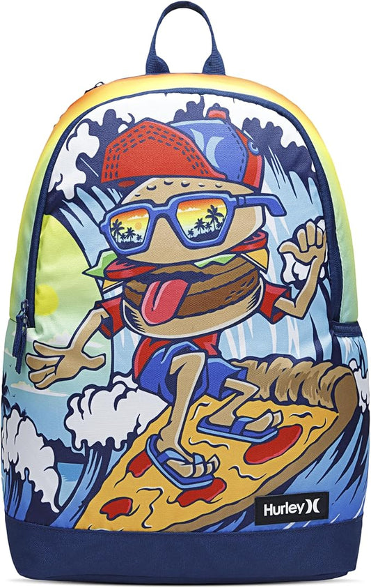 Hurley Men's Graphic Backpack, Burger/Pizza, One Size