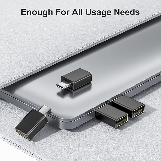 Elebase USB C to USB 3.0 Adapter 4 Pack,Type C Thunderbolt 4 to USB Converter,USBC Adapter for Keyboard,Mouse,Apple iMac,MacBook,iPad Air,Microsoft Surface,Samsung Galaxy S25 S24,Z Fold Flip 7,i17