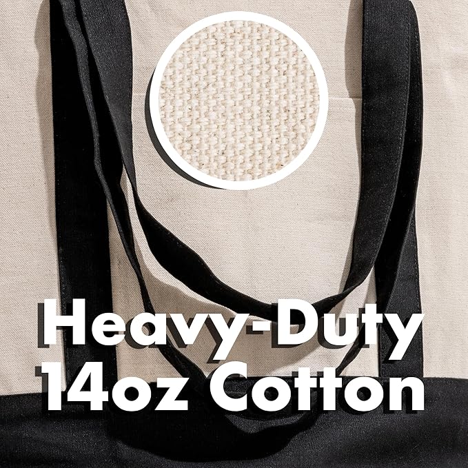 Carrywell |Not Made in China| 30 Pack Cotton Tote Bags, Reusable Grocery Shopping Bag with Zipper Closure and Front Pocket, Heavy Duty Organic Cloth w/Handles