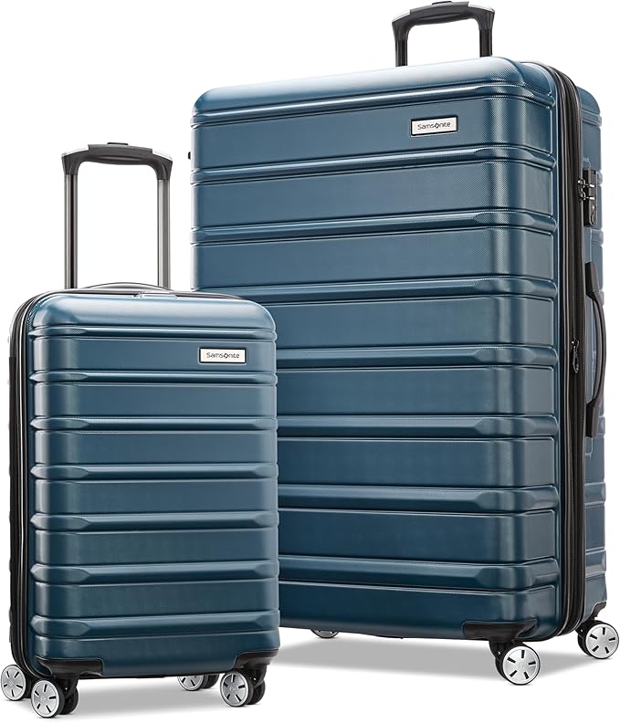 Samsonite Omni 2 Hardside Expandable Luggage with Spinner Wheels, 2-Piece Set (19/28), Nova Teal