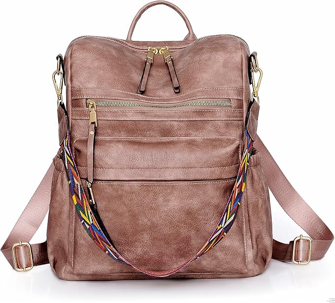 Dora & Liz Womens Backpack Purse Leather Fashion Travel Backpack Purse for Women Designer Ladies Shoulder Bags