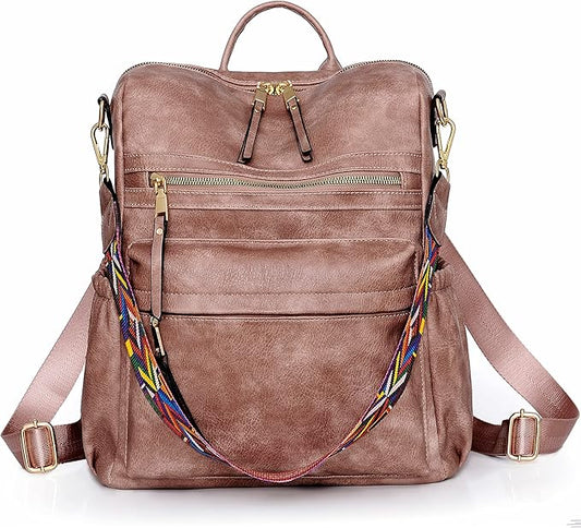 Dora & Liz Womens Backpack Purse Leather Fashion Travel Backpack Purse for Women Designer Ladies Shoulder Bags