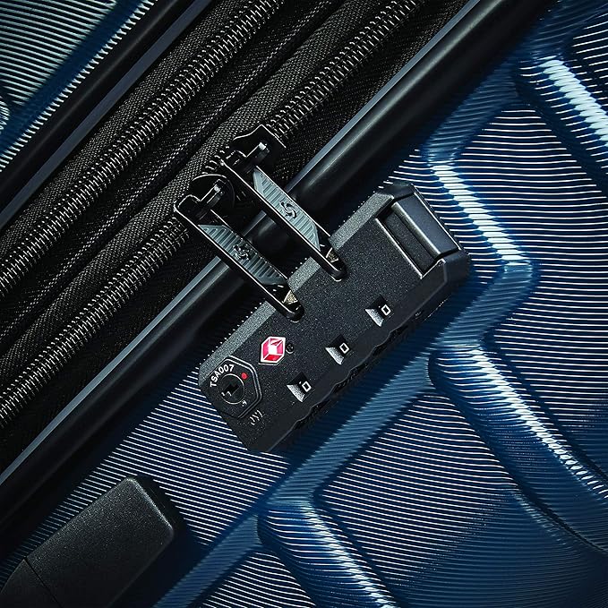 Samsonite Omni 2 28-Inch Large Checked Hardside Luggage with 360° Spinner Wheels - Scratch Resistant Hardshell - TSA Lock - Expandable Polycarbonate Shell for Lightweight Travel - Nova Teal