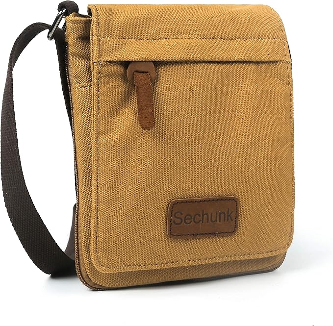 Sechunk Vintage Canvas Messenger Cross body bag Shoulder bag