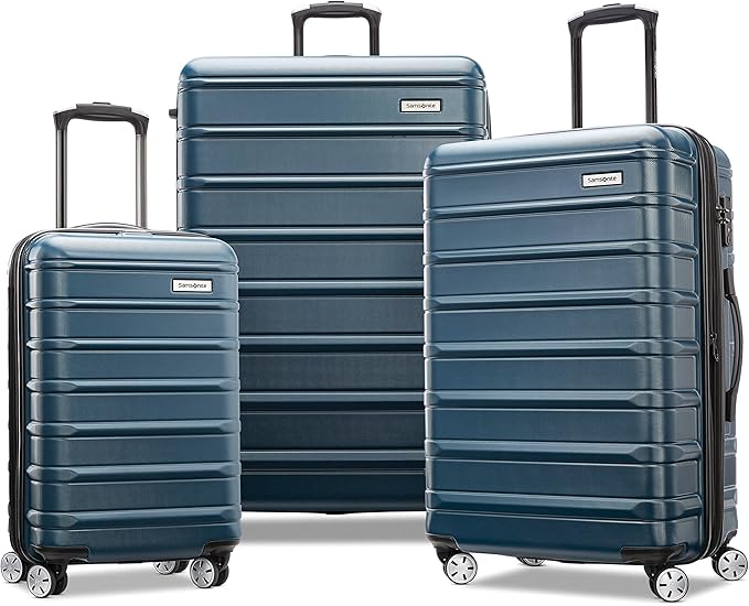 Samsonite Omni 2 Hardside Expandable Luggage with Spinner Wheels, 3-Piece Set (19/24/28), Nova Teal