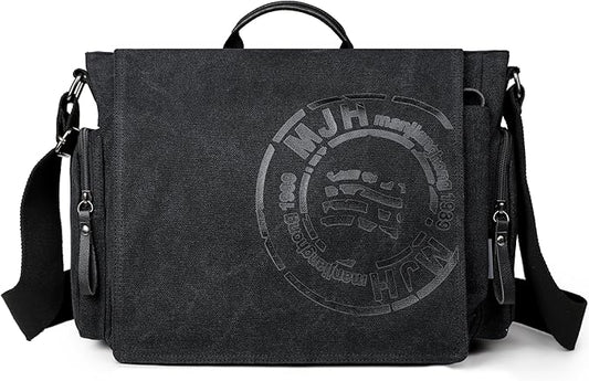 FSD.WG Satchel Messenger Bag for Men Canvas,Travel Shoulder bag 13.5" Laptop Bags