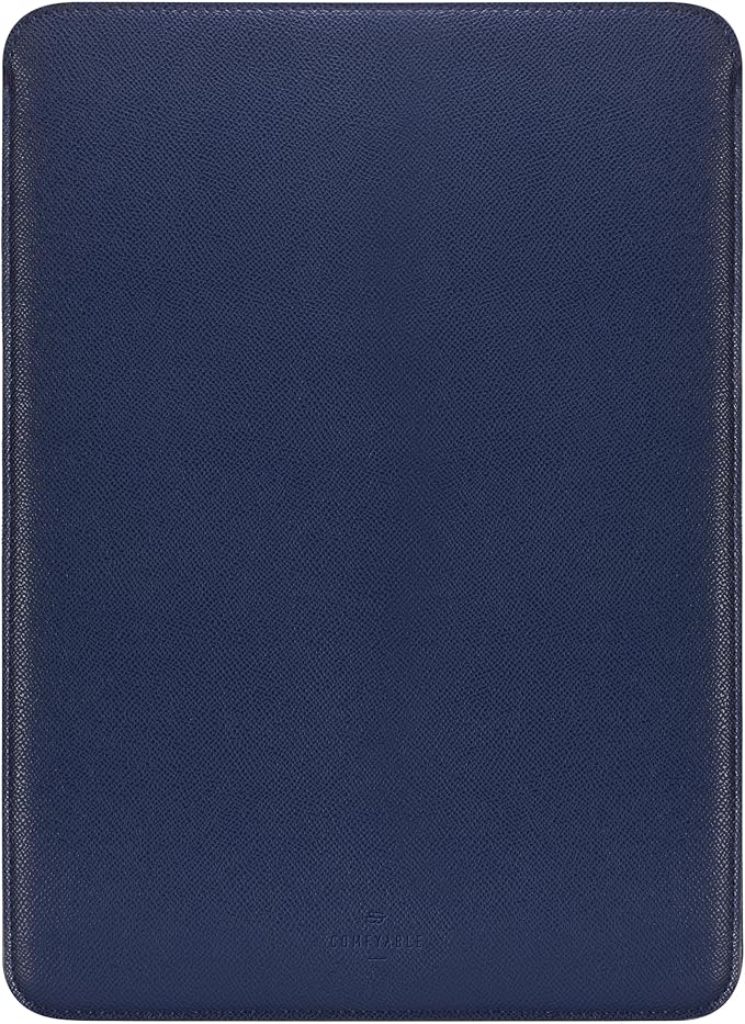 Comfyable Laptop Sleeve 13 Inch Precisely Compatible with MacBook Air M4 2025-2018 & MacBook Pro M2 2022 M1 2020-2016, Faux Leather Cover Case, Midnight Blue