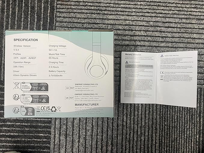 Uliptz Wireless Bluetooth Headphones, 65H Playtime, 6EQ Sound Modes, HiFi Stereo Over Ear Headphones with Microphone, Foldable Bluetooth 5.3 Headphone for Travel/Office/Cellphone/PC (Rose Gold)