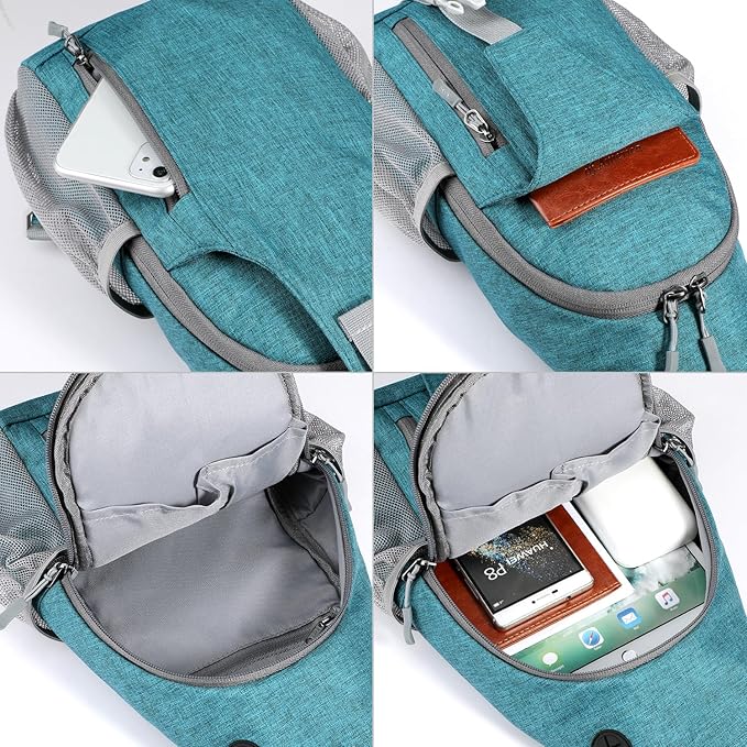 Voova Crossbody Sling Backpack Sling Bag for Men Women, Travel Hiking Chest Bag Daypack, Small over the Shoulder Backpack