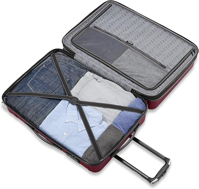 Samsonite Omni 2 Hardside Expandable Luggage with Spinner Wheels, 2-Piece Set (19/24), Nature Merlot