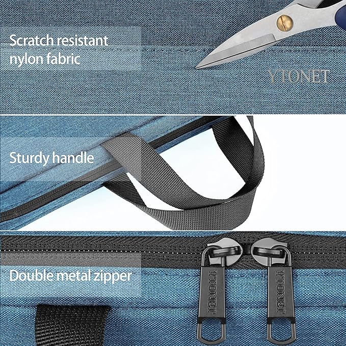Ytonet 14 Inch Laptop Sleeve, TSA Laptop Case with Handle, Water Resistant Protective Computer Carrying Case, Compatible with MacBook HP Dell Lenovo Asus Notebooks, Gift for Men Women, Deep Teal