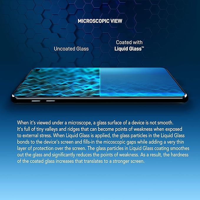 LIQUID GLASS Screen Protector With $250 Protection Coverage | Wipe On Scratch and Shatter Resistant Nano Technology for All Phones Tablets and Smart Watches - Universal Fit (New and Advanced)