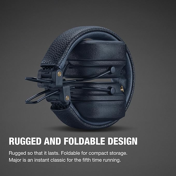 Marshall Major V On-Ear Wireless Bluetooth Headphones - Midnight Blue