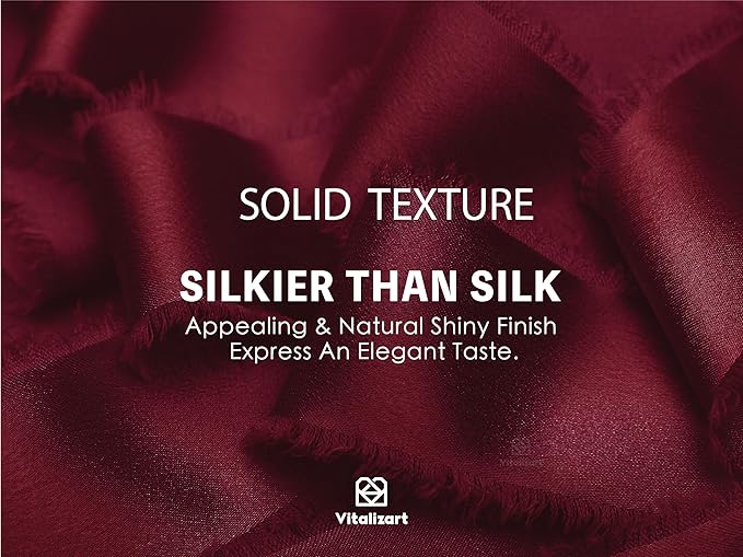 Vitalizart Silk Satin Ribbon 1 inch x 15 Yard Burgundy Red Handmade Frayed Ribbons for Gift Wrapping Baby Shower Wedding Bridal Bouquets Holiday Decor