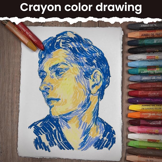 LEATHER VILLAGE Watercolor Paper - 12 X 16 inches, 50 Sheets - Mixed Media Watercolor Paper - 150 GSM Thick Deckle Edge Virgin Cotton Handmade Paper - Off White