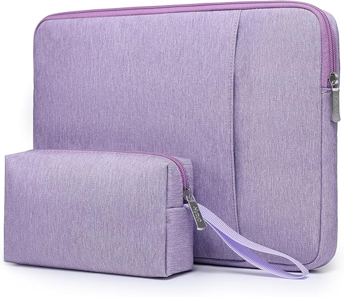 HYZUO 14-15 Inch Laptop Sleeve Bag Set for MacBook Air 15 M4/M3/M2, MacBook Pro 15, XPS 14/15 Plus, 15" Surface Laptop, Notebook Case for 14" HP Lenovo ThinkPad Asus Acer Huawei, Lilac Purple