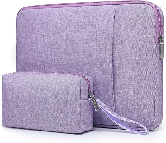 HYZUO 13.3-14 Inch Laptop Sleeve Bag Set for MacBook Pro 14 M4/M3/M2/M1, MacBook Air/Pro 13.3, 13.5"/13.8" Surface Book/Laptop, Notebook Case for 13.3" HP Dell Lenovo Asus Acer, Lilac Purple