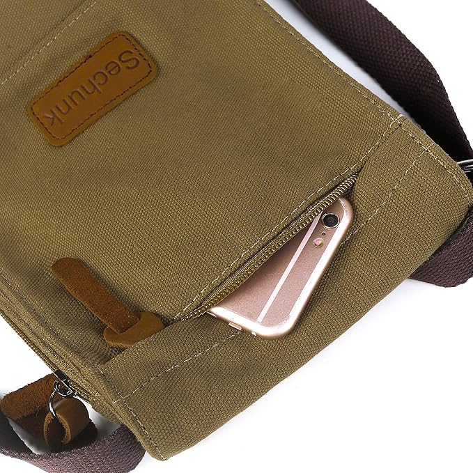 Sechunk Vintage Canvas Messenger Cross body bag Shoulder bag