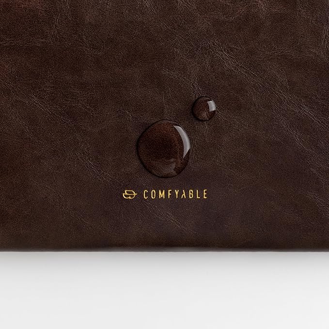 Comfyable Leather Laptop Sleeve Compatible with 16 Inch MacBook Pro M4 2024 & 15 Inch MacBook Air M4 M3 M2 2025, Briarwood