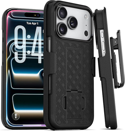 MOTIVE for iPhone 17 Pro Max Holster Case, Belt Clip Case for iPhone 17 Pro Max, Shell Holster Combo i Phone 17 Pro Max, Slim Drop Shockproof Protective Cover with Kickstand (6.9") | Ranger v1 Series