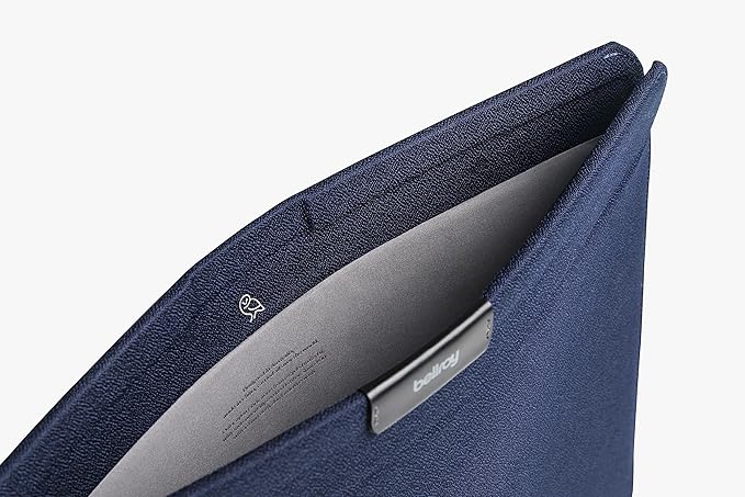 Bellroy Laptop Sleeve (Fits 14 Inch Laptop or MacBook, Slim Protective Case with Magnetic Closure) - Navy