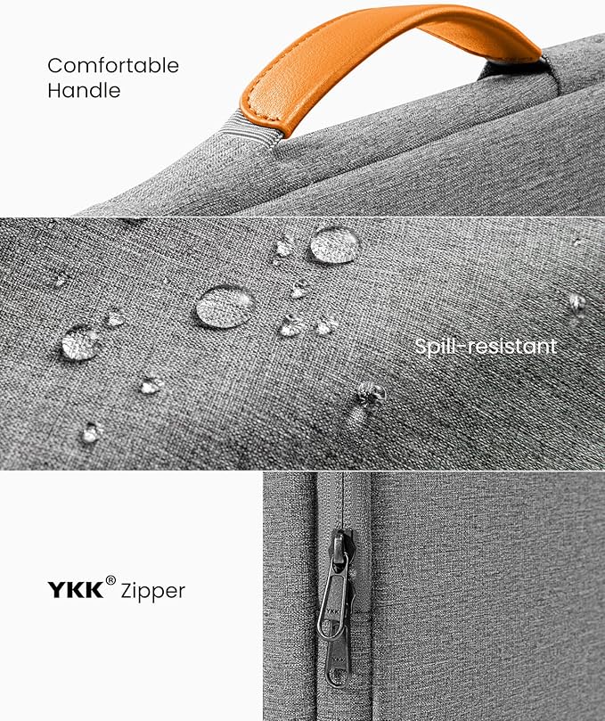 tomtoc 360 Protective Laptop Carrying Case compatible with 14-inch MacBook Pro M4/M3/M2/M1 Pro/Max 2024-2021, 12.9-13 Inch iPad Pro/Air, Water-Resistant MacBook Accessory Bag Sleeve