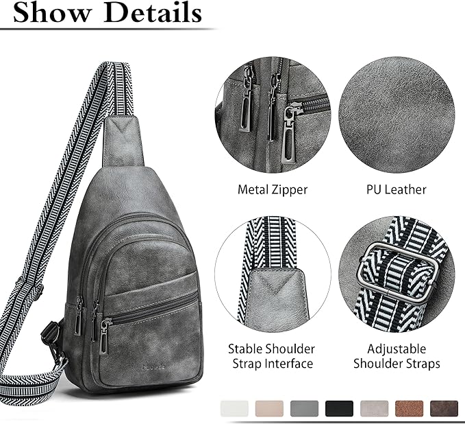 Sling Bag Crossbody Bags for Women Small Cross Body Bag Fanny Packs Chest Sling Purse for Daily Travel Leisure Sport