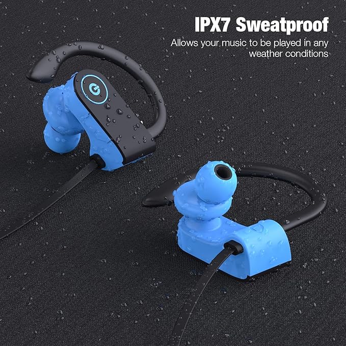 Boean Wireless Earbuds, Bluetooth Headphones 5.3, Wireless Headphones with 16Hrs Playtime IPX7 Waterproof in-Ear Earphones, Deep Bass Stereo Earbuds with Microphone for Gym Running Home Workout