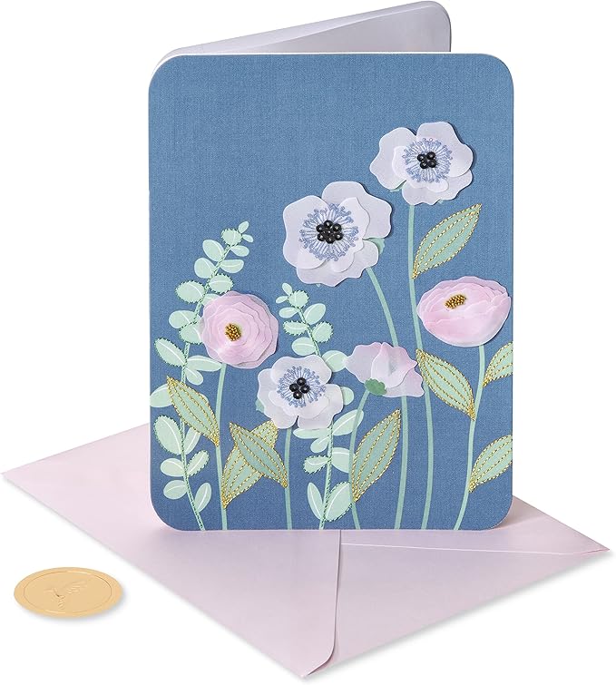 Papyrus Blank Card (Poppy Flowers)