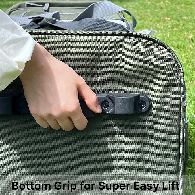 Olympia U.S.A. 22 inch Carry On 8 Pockets Wheeled Rolling Duffel Bag Water Resistant Luggage Lightweight Travel Suitcase with Retractable Handle