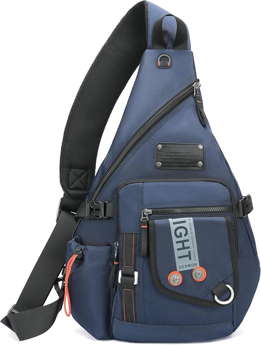 Large Sling Backpack, Sling Chest Bag Shoulder Crossbody Daypacks Fits 14.1-Inch Laptop for Travel Outdoor Men Women