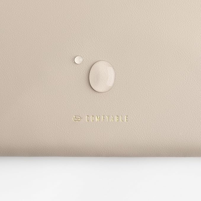 Comfyable Leather Laptop Sleeve Compatible with 16 Inch MacBook Pro M4 2024 & 15 Inch MacBook Air M4 M3 M2 2025, Dark Beige